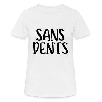 sans dents - T-shirt respirant Femme - blanc - Devant - AI Model Female 172 dark (172cm)