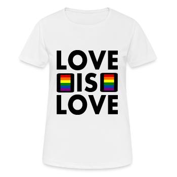 Love is love - T-shirt respirant Femme - blanc - Devant - AI Model Female 172 dark (172cm)