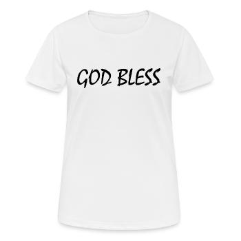 God bless - T-shirt respirant Femme - blanc - Devant - AI Model Female 172 dark (172cm)
