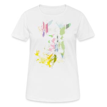 tauben,taube,vögel,vogelschwarm,graffiti,pastell - Frauen T-Shirt atmungsaktiv - Weiß - Vorne - AI Model Female 172 dark (172cm)