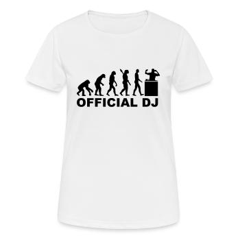Official DJ - Women's Breathable T-Shirt - white - Front - AI Model Female 172 dark (172cm)