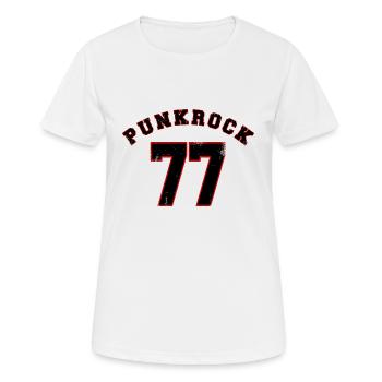 Punk Rock 77 Punk Rock Music - Women's Breathable T-Shirt - white - Front - AI Model Female 172 dark (172cm)