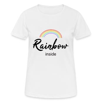 Rainbow inside - Frauen T-Shirt atmungsaktiv - Weiß - Vorne - AI Model Female 172 dark (172cm)