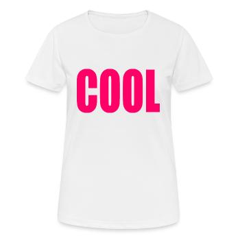 Cool - Frauen T-Shirt atmungsaktiv - Weiß - Vorne - AI Model Female 172 dark (172cm)