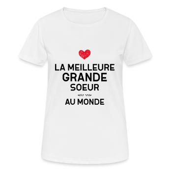 Grande Soeur Universelle C'est La Mienne - T-shirt respirant Femme - blanc - Devant - AI Model Female 172 dark (172cm)
