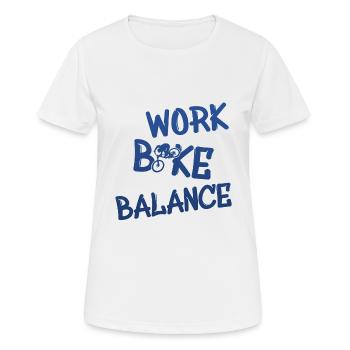 work bike balance - Frauen T-Shirt atmungsaktiv - Weiß - Vorne - AI Model Female 172 dark (172cm)