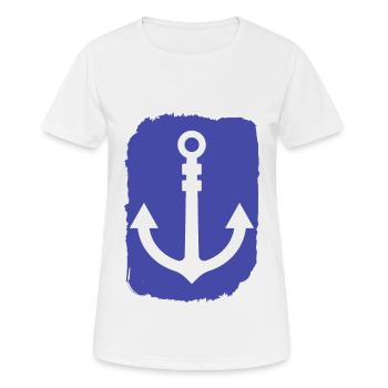 Anker Nautik Seefahrer Pier Meer Maritim - Frauen T-Shirt atmungsaktiv - Weiß - Vorne - AI Model Female 172 dark (172cm)