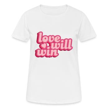 Love will wind - Women's Breathable T-Shirt - white - Front - AI Model Female 172 dark (172cm)