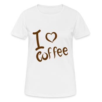 Café Café Cadeau - T-shirt respirant Femme - blanc - Devant - AI Model Female 172 dark (172cm)