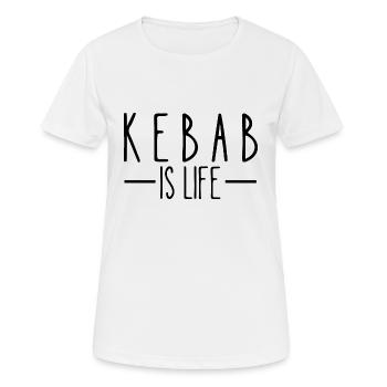 Kebab ist Leben - Frauen T-Shirt atmungsaktiv - Weiß - Vorne - AI Model Female 172 dark (172cm)