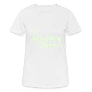SHOPPING QUEEN - Frauen T-Shirt atmungsaktiv - Weiß - Vorne - AI Model Female 172 dark (172cm)
