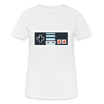 Video Game Controller - Frauen T-Shirt atmungsaktiv - Weiß - Vorne - AI Model Female 172 dark (172cm)