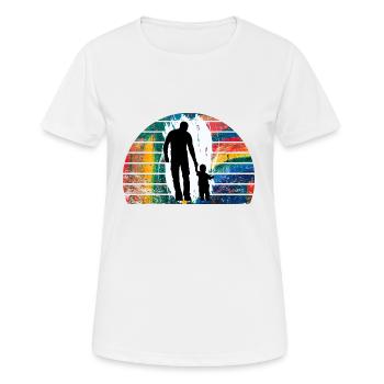 Father and daughter - Women's Breathable T-Shirt - white - Front - AI Model Female 172 dark (172cm)