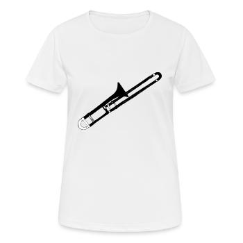 Posaune - Frauen T-Shirt atmungsaktiv - Weiß - Vorne - AI Model Female 172 dark (172cm)