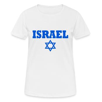 Israël - T-shirt respirant Femme - blanc - Devant - AI Model Female 172 dark (172cm)