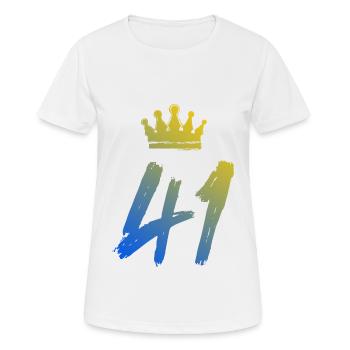 41 Couronne numérique - T-shirt respirant Femme - blanc - Devant - AI Model Female 172 dark (172cm)