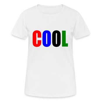 Cool - Frauen T-Shirt atmungsaktiv - Weiß - Vorne - AI Model Female 172 dark (172cm)