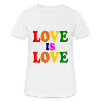 Love is love - T-shirt respirant Femme - blanc - Devant - AI Model Female 172 dark (172cm)