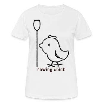 Aviron femmes - T-shirt respirant Femme - blanc - Devant - AI Model Female 172 dark (172cm)