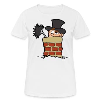 Schornsteinfeger - Frauen T-Shirt atmungsaktiv - Weiß - Vorne - AI Model Female 172 dark (172cm)