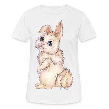 Niedlicher Hase süßes Kaninchen perfekt für Ostern - Frauen T-Shirt atmungsaktiv - Weiß - Vorne - AI Model Female 172 dark (172cm)