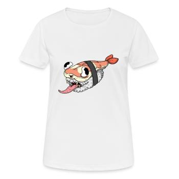 Sushi-Probe - Frauen T-Shirt atmungsaktiv - Weiß - Vorne - AI Model Female 172 dark (172cm)
