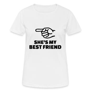 Freundin - Frauen T-Shirt atmungsaktiv - Weiß - Vorne - AI Model Female 172 dark (172cm)