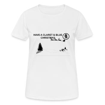 Claret und Blue Xmas - Frauen T-Shirt atmungsaktiv - Weiß - Vorne - AI Model Female 172 dark (172cm)