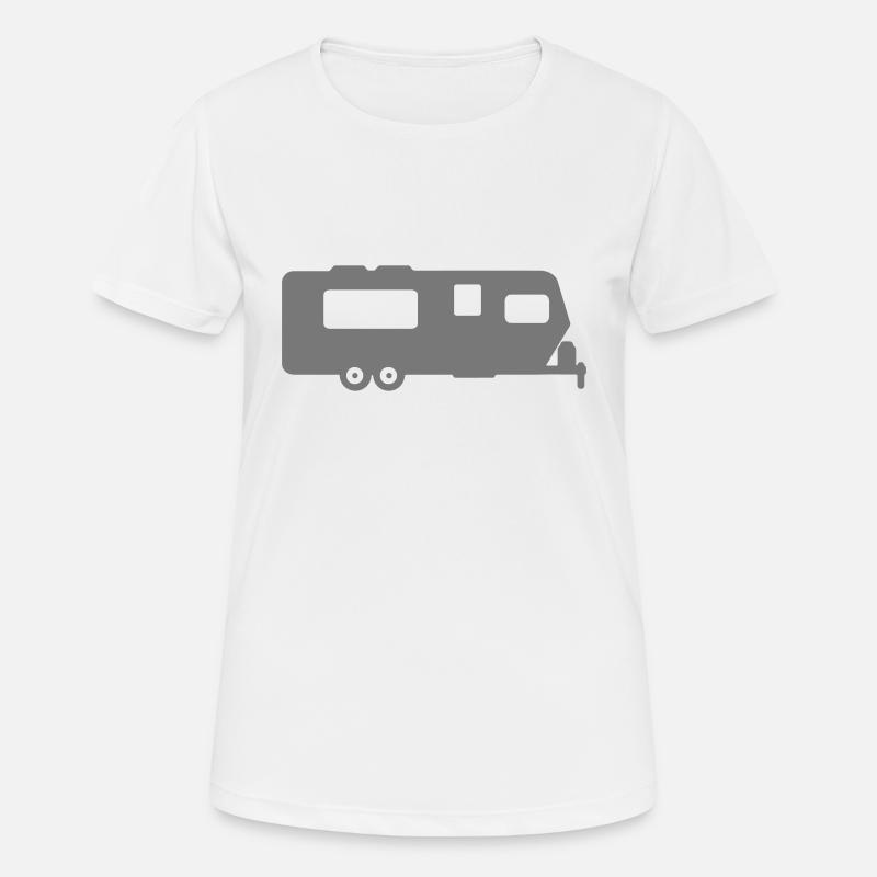 Caravan Camper - Women's Breathable T-Shirt - white