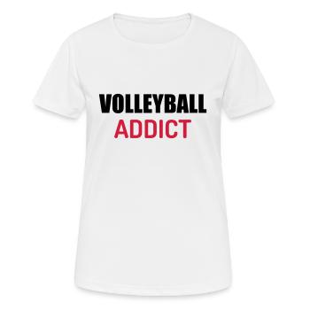 Volleyball - Volley Ball - Volley-Ball - Sport - Frauen T-Shirt atmungsaktiv - Weiß - Vorne - AI Model Female 172 dark (172cm)