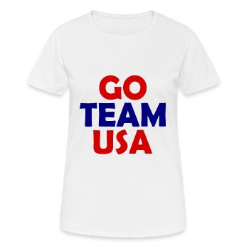 Usa - Women's Breathable T-Shirt - white - Front - AI Model Female 172 dark (172cm)