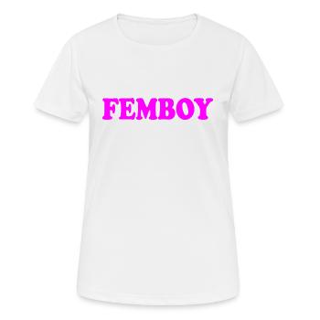 Femboy - T-shirt respirant Femme - blanc - Devant - AI Model Female 172 dark (172cm)
