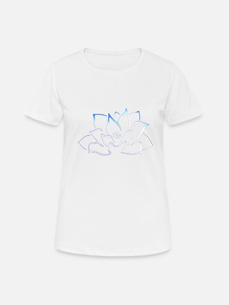 Lotus - Frauen T-Shirt atmungsaktiv - Weiß
