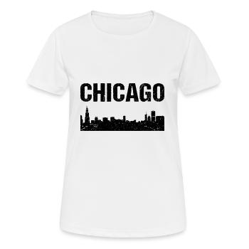 Chicago Skyline City Chicago - T-shirt respirant Femme - blanc - Devant - AI Model Female 172 dark (172cm)