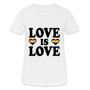 Love is love - T-shirt respirant Femme - blanc - Devant - AI Model Female 172 dark (172cm)