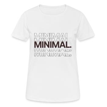 MINIMAL. DUNKEL - Frauen T-Shirt atmungsaktiv - Weiß - Vorne - AI Model Female 172 dark (172cm)