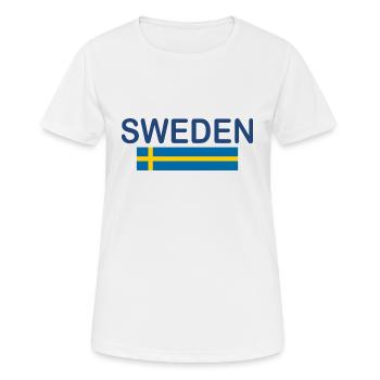 Schweden flagge - Frauen T-Shirt atmungsaktiv - Weiß - Vorne - AI Model Female 172 dark (172cm)