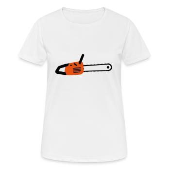 la scie à chaîne - T-shirt respirant Femme - blanc - Devant - AI Model Female 172 dark (172cm)