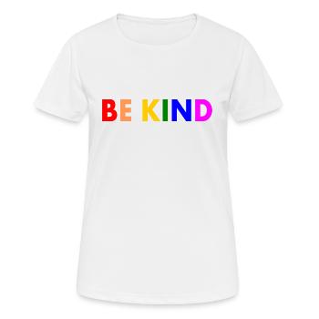 Be kind - Women's Breathable T-Shirt - white - Front - AI Model Female 172 dark (172cm)