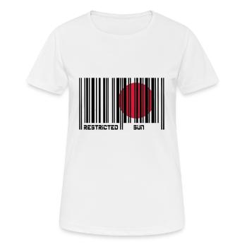 Restricted Sun, Restricted Sun, barcode. - Women's Breathable T-Shirt - white - Front - AI Model Female 172 dark (172cm)