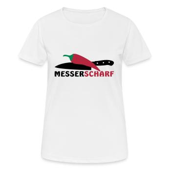 SHARP KNIFE - Women's Breathable T-Shirt - white - Front - AI Model Female 172 dark (172cm)