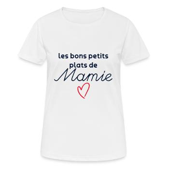 Les Bons Petits Plats De mamie Cadeau Cuisinière - T-shirt respirant Femme - blanc - Devant - AI Model Female 172 dark (172cm)