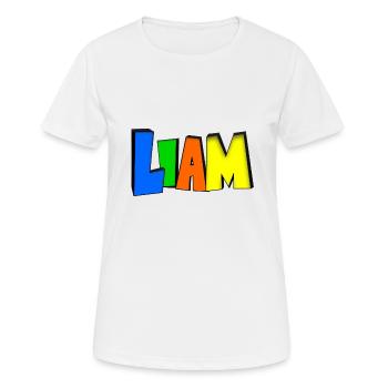 Liam - Frauen T-Shirt atmungsaktiv - Weiß - Vorne - AI Model Female 172 dark (172cm)