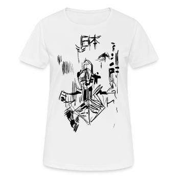 Japan sketch - Women's Breathable T-Shirt - white - Front - AI Model Female 172 dark (172cm)