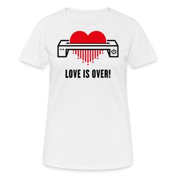 Love Is Over! (Affection / Separation / Divorce) - Women's Breathable T-Shirt - white - Front - AI Model Female 172 dark (172cm)