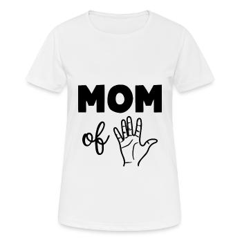 Mom of Five - Women's Breathable T-Shirt - white - Front - AI Model Female 172 dark (172cm)