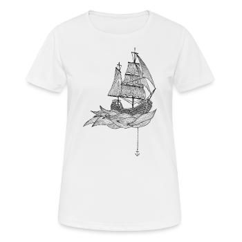 Das Schiff - Frauen T-Shirt atmungsaktiv - Weiß - Vorne - AI Model Female 172 dark (172cm)