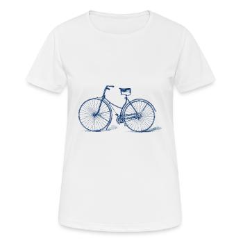 Fahrrad - Frauen T-Shirt atmungsaktiv - Weiß - Vorne - AI Model Female 172 dark (172cm)