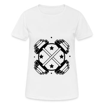 Musculation - Haltérophilie Fitness Workout Gym - T-shirt respirant Femme - blanc - Devant - AI Model Female 172 dark (172cm)