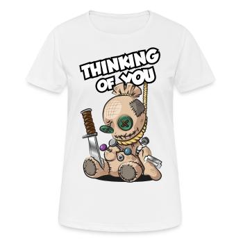 Poupée vaudou Penser à toi - T-shirt respirant Femme - blanc - Devant - AI Model Female 172 dark (172cm)